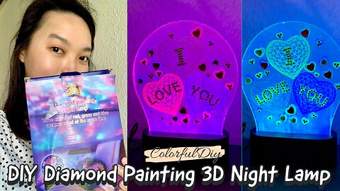 ColorfulDiy Diamond Painting 3D Mosaic LED Night Lamp