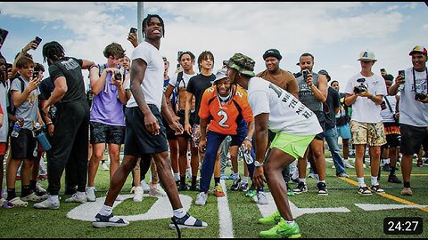 Travis Hunter with the snag over deestroying in 1 on 1