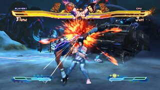 Street Fighter X Tekken: JACK-X (Swap Costume) & Elena vs JACK-X & Juri - 1440p No Commentary