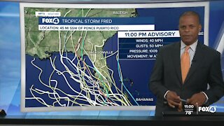 Tropical Storm Fred forms