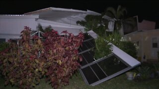 High winds damaged dozens of homes in North Port's Harbor Cove community