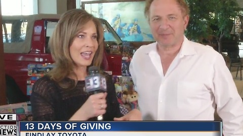 Findlay Toyota is happily accepting donations for 13 Days of Giving