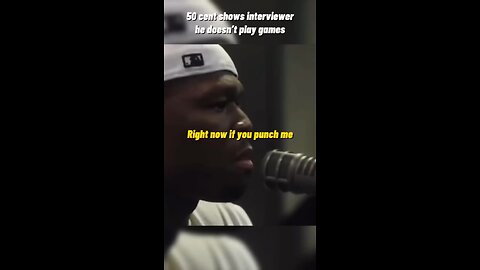 50 cent shows interviewer he doesn't play games!