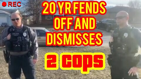 20 yr old stands his ground, fends off 2 cops
