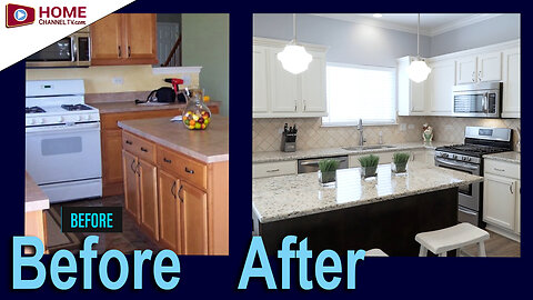 Before & After Makeover - Cottage Style Kitchen Remodel with CUSTOM DINING BANQUETTE -