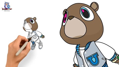 How To Draw Kanye West Ye Dropout Bear Mascot - Art Tutorial