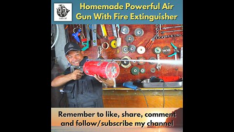 Homemade Powerful Air Gun With Fire Extinguisher | How to Make an Air Gun Cylinder