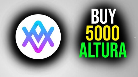 Why You Should Own At Least 5000 ALTURA Tokens? - ALU ALTURA Cryptocurrency