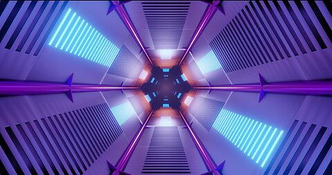 👍background video [blue neon scif-fi space tunnel vj loop screensaver 4k free]