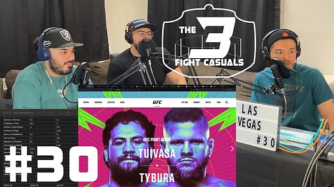 The 3 Fight Casuals - #30 - UFC Tuivasa vs Tybura PREDICTIONS - RECAP UFC 299 - Ngannou vs Joshua