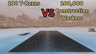 100 T-Rexes Versus 100,000 Construction Workers || Ultimate Epic Battle Simulator 2
