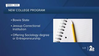 Bowie State offers inmates a chance to earn a degree