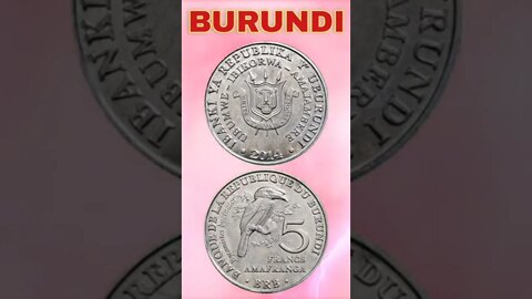 Burundi 5 Francs 2014.#shorts #education #coinnotesz