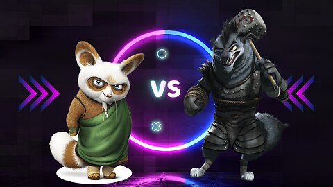 Crypto battles. 1 Season: Kung fu Panda. 1 Episode: Shifu vs General Wolf.