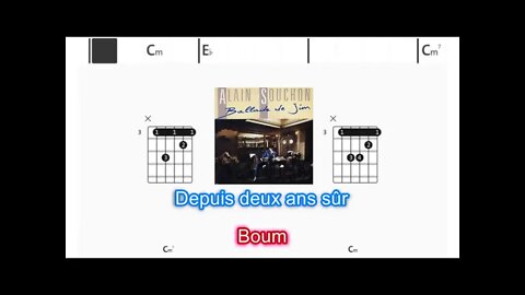 Alain Souchon - La ballade de Jim - (Chords & Lyrics like a Karaoke)