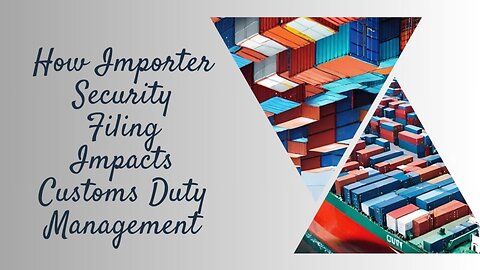 Navigating Customs Duty Management: Influence of Importer Security Filing