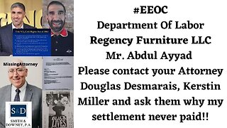 Regency Furniture LLC - Abdul Ayyad - Ahmad Ayyad - Regency Furniture LLC Corporate Office Headquarters - Employee Victim Settlement Never Paid - Complaints - EEOC - DLLR - President Biden - President BongBong Marcos - President Trump - President Duterte