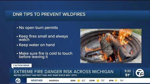 Local cities, DNR urging caution as fires spread across Michigan