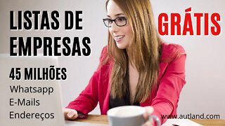 🧐 Listas Grátis, Empresas, Celulares, Whatsapp, Email, Endereços, Cna, Listas da Receita Federal 🧐