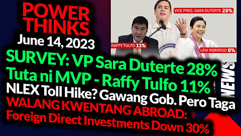 VP Sara 28% - MVP Tuta Tulfo 11% - BBM "won't bow down" - GTNR with Ka Mentong and Ka RJ and Ka Ado