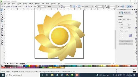 Golden Flower Corel Draw Logo Design Tutorial