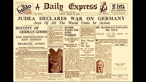 Boycott of German Jews - Adolf Hitler Speech - March 28th 1933