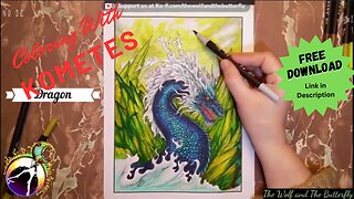 Coloring an Epic Dragon: Transforming a Black and White Page with Vibrant Colors