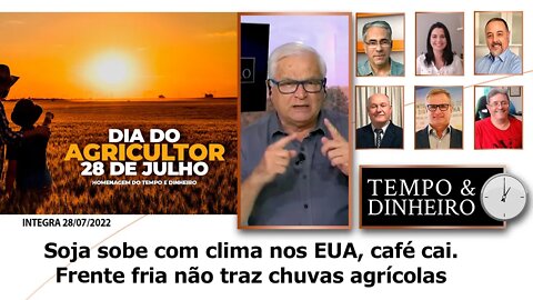 Soja sobe com clima nos EUA, café cai. Frente fria não traz chuvas agrícolas