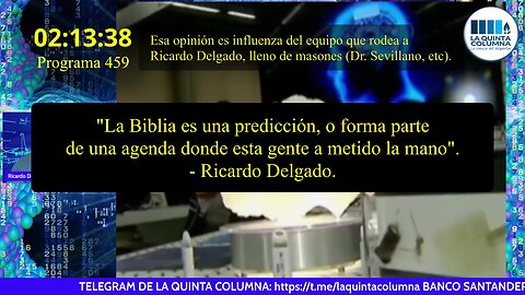 Programa 459 (3) La Biblia es del enemigo según Ricardo Delgado