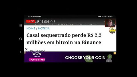 LIVE criptomoedas hoje e casal é assaltado perdendo 2 milhoes em bitcoin