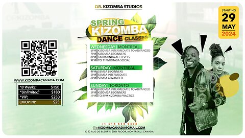 Saturday’s Semba Dance Classes Starting at 4PM EDT | Dr Kizomba Studios!