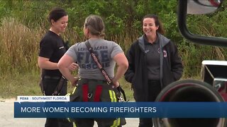 The number of Southwest Florida women choosing to work in firefighting is growing