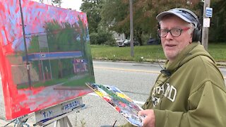 Northeast Ohio artist spends time painting Cleveland buildings