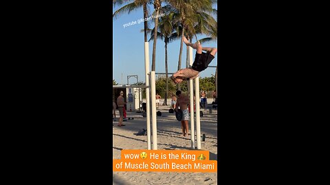 He is the King 👑 of Muscle South Beach Gym in #Miami #Beach #muscle #gym