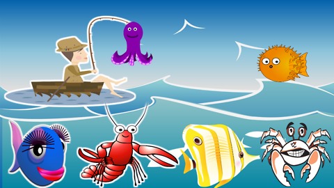 Learn color with the fishing boy - colorful fishs - learn colors for children