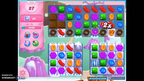 Candy Crush Level 1310 Audio Talkthrough, 2 Stars 0 Boosters