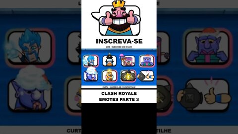 TODOS OS EMOTES - CLASH ROYALE PARTE 3