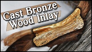 Wood Inlay | Foundry - Cast Bronze Inlay in Juniper Branch