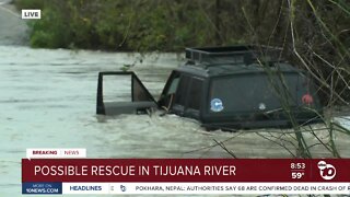 Crews find abandoned car stuck in Tijuana River