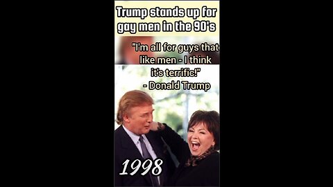 Donald Trump: Supporting Gays 🏳️‍🌈 Since 1998