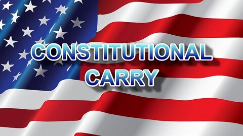 Constitutional carry! Should this RIGHT finally be LAW?