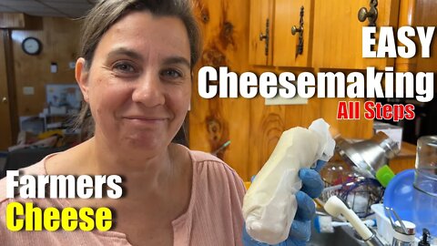 EASY Cheesemaking Farmers Cheese ALL Steps
