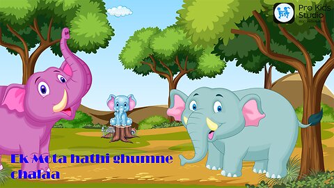 Ek Mota Hathi | एक मोटा हाथी | Hindi Nursery Rhyme