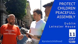 Protect Children Peaceful Asembly - Dublin, Leinster House, 11 July 2023