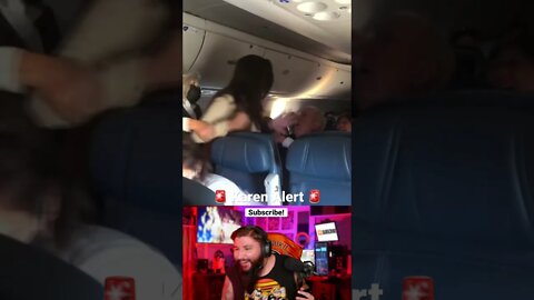 Karen SPITS on old man on flight