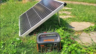 Jackery 290 + HF 100w panel - average sunny day charging