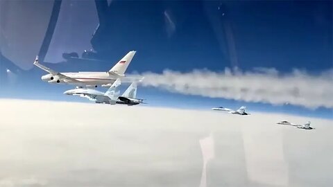 President Putin is escorted by Russian Su-35 Fighter Jets during his visit to the UAE.