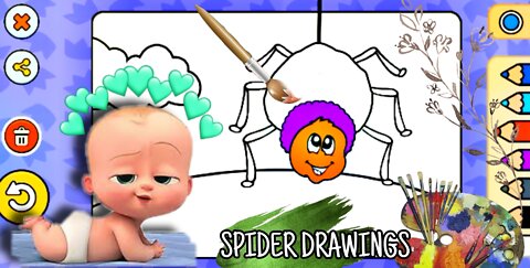 How to draw a SPIDER 🕷️| easy step by step Spider drawings with mobile