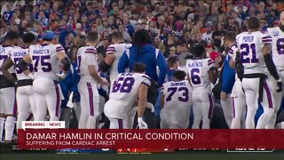 Bills' Hamlin in critical condition after collapse on field