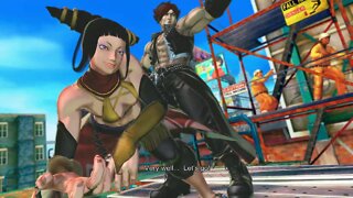 Street Fighter X Tekken: Juri (Swap Costume) & Lars vs Vega & Ibuki - 1440p No Commentary